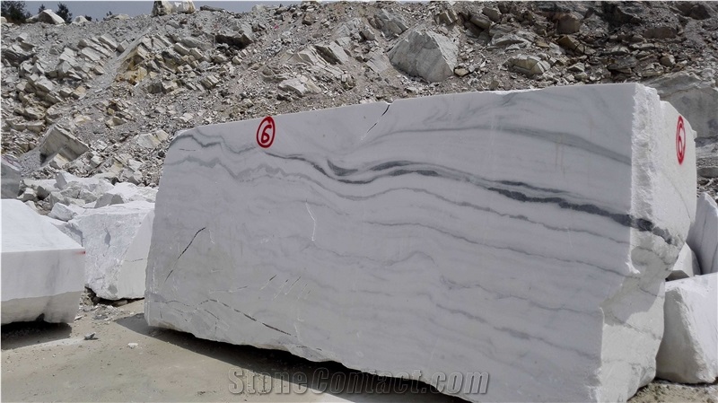 Panda White Marble Steps, Commerial Stone Stair