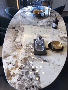 Pandora White Marble Table Top,Coffee Table Top