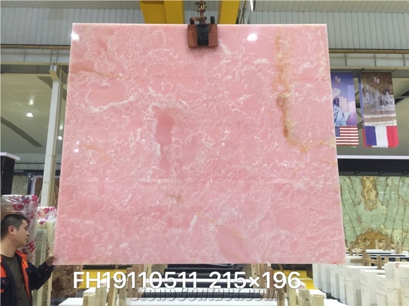 Pink Onyx Stone for Big Slab