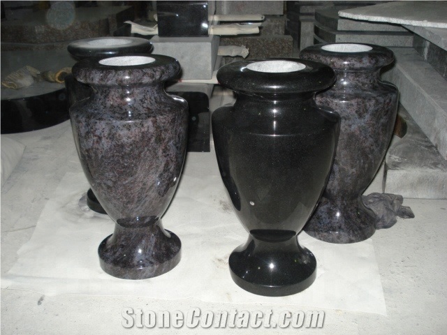 Polish Memorial Granite Flower Vases for Headstone