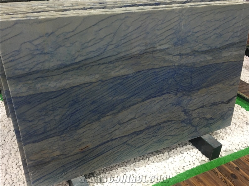 Polished Azul Macaubas Quartzite Slabs