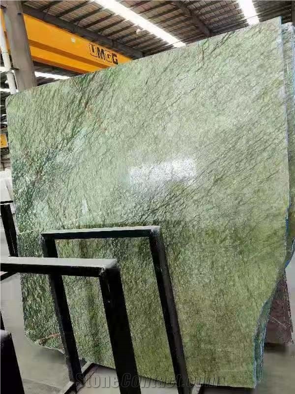 Polished Dandong Green China Ming Marble Slabs
