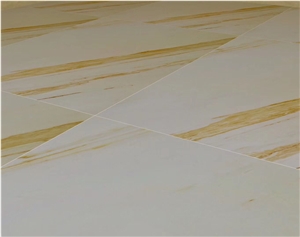 Polished Golden Ariston White Marble Flooring Tile