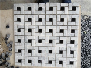Polished Mosaic Tile White Marble Mosaic Tile