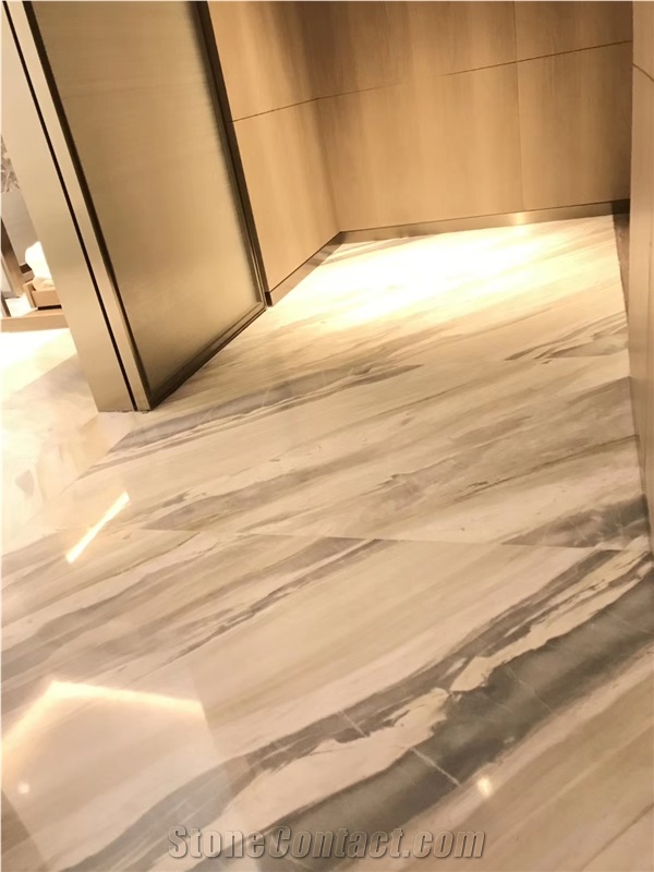 Polished Qamar Pearl Marble Floor Covering Tiles