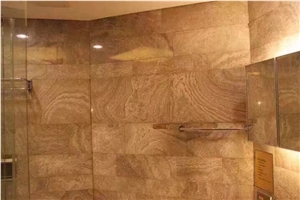 Polished Royal Wood Grain Brown Marble Wall Tiles