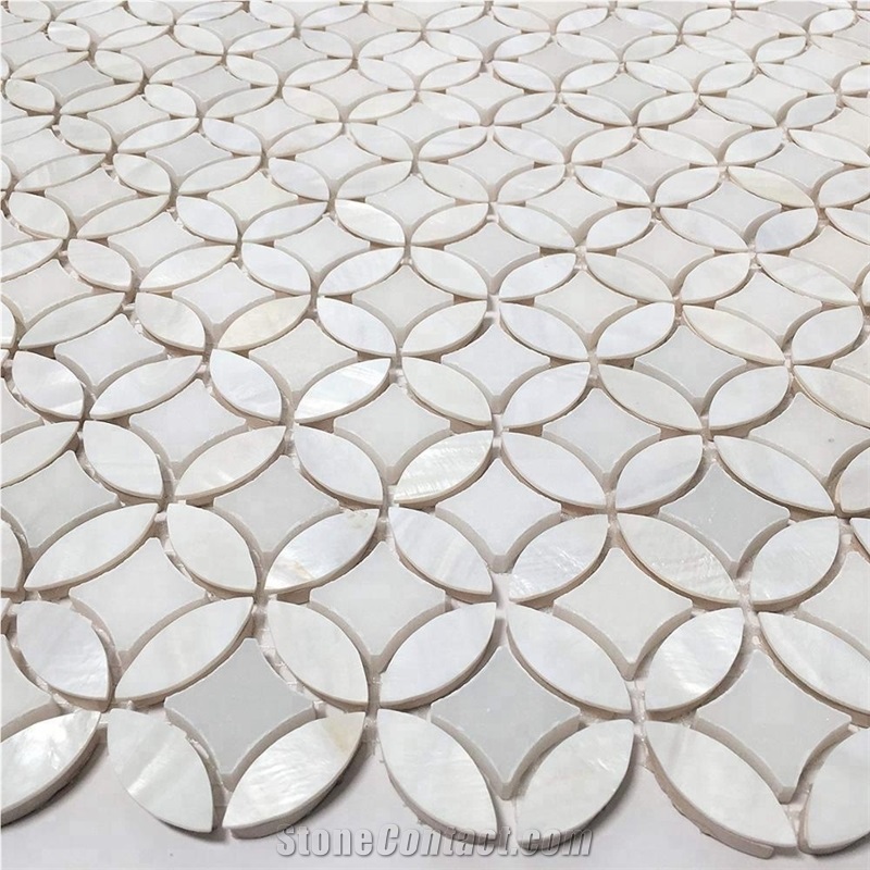 Polished Thassos Mosaic Tiles for Kitchen