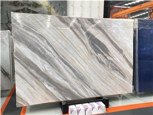 Polished White Marble Slabs with Veins
