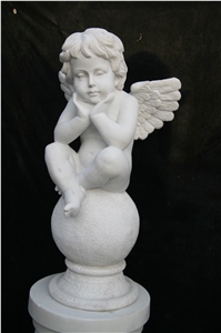 Praying Angel Statues Sculpture Of White Marble