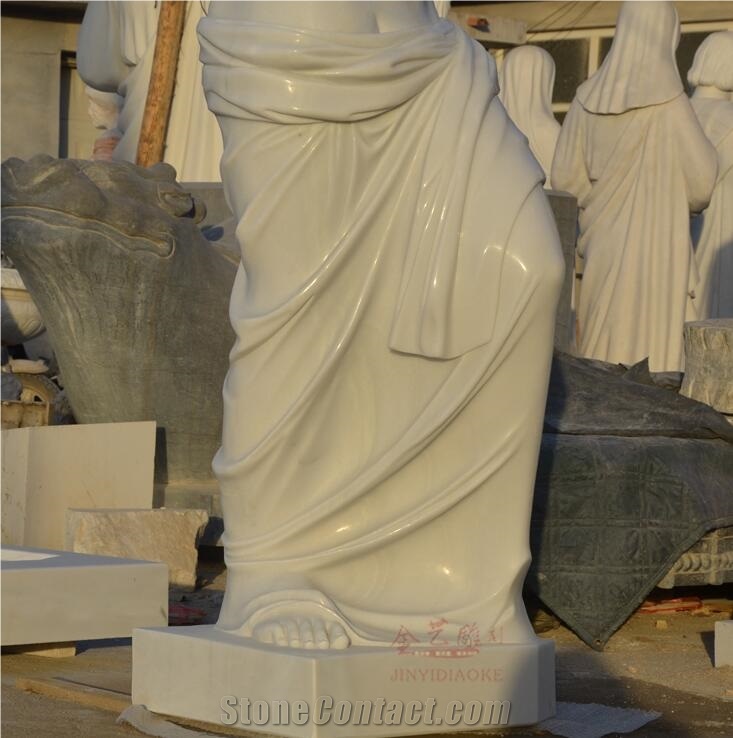 Pure White Marble Broken Arm Venus Statue
