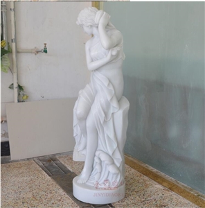 Pure White Marble Sea"S Daughter Statue