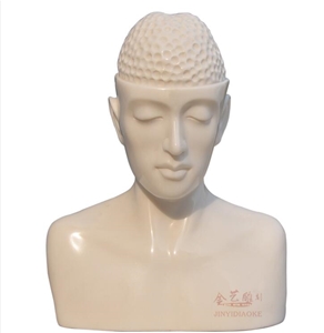 Pure White Marble Western Man Head Statues