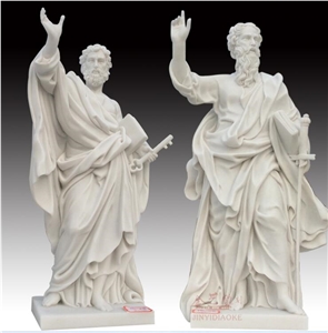 Pure White Marble Western Man Statue