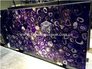 Purple Agate Gemstone Semiprecious for Interior