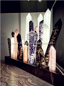 Purple Crystal Gemstone Semiprecious Slabs