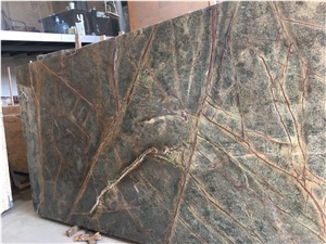 Rainforest Green Bidasar Marble Slab