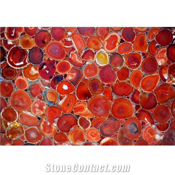 Red Agate Semiprecious Stone
