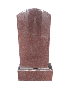 Russian Style Red Granite Headstone