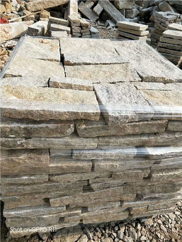 Rusty Yellow G682 Wall Stone with Natural Surface Flagstone