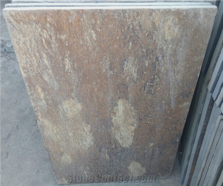 Rusty Yellow Slate for Flooring Tile