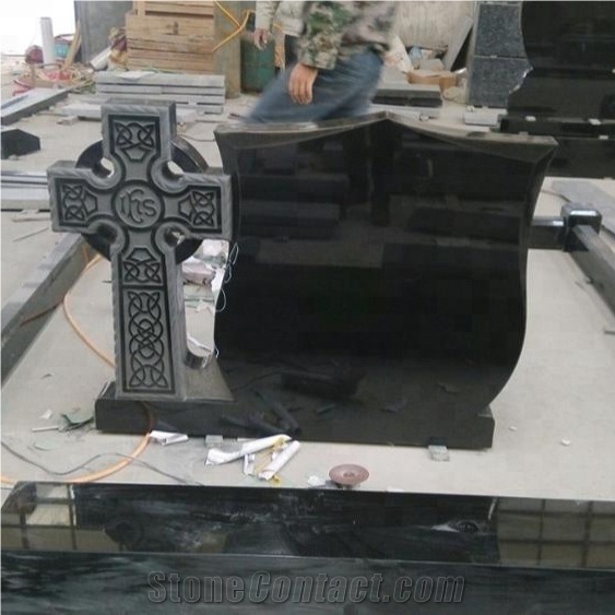 Shanxi Black Granite Tombstones Monument