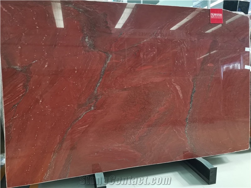 Silk Red Natural Quartzite Slabs for Wall