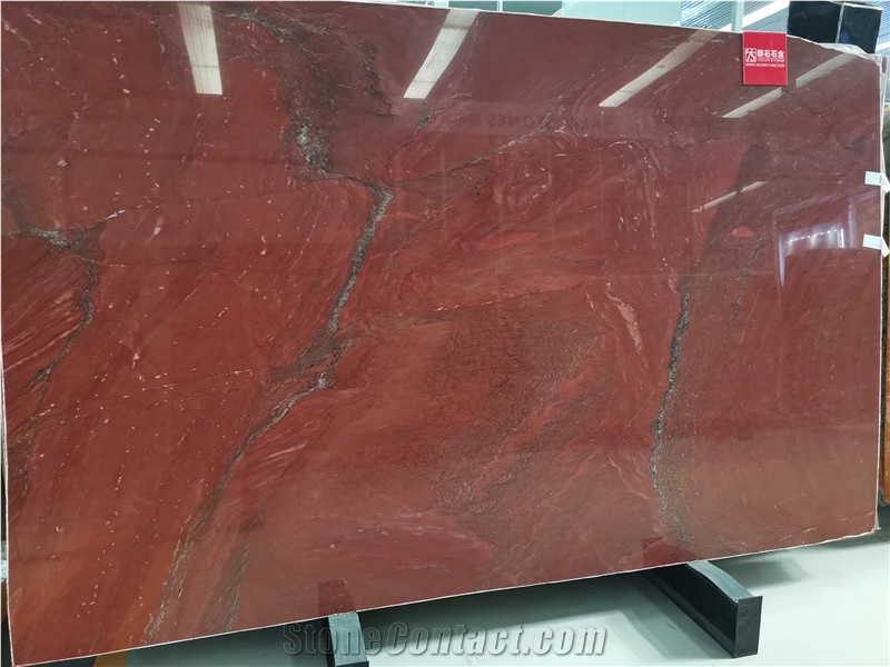 Silk Red Natural Quartzite Slabs for Wall