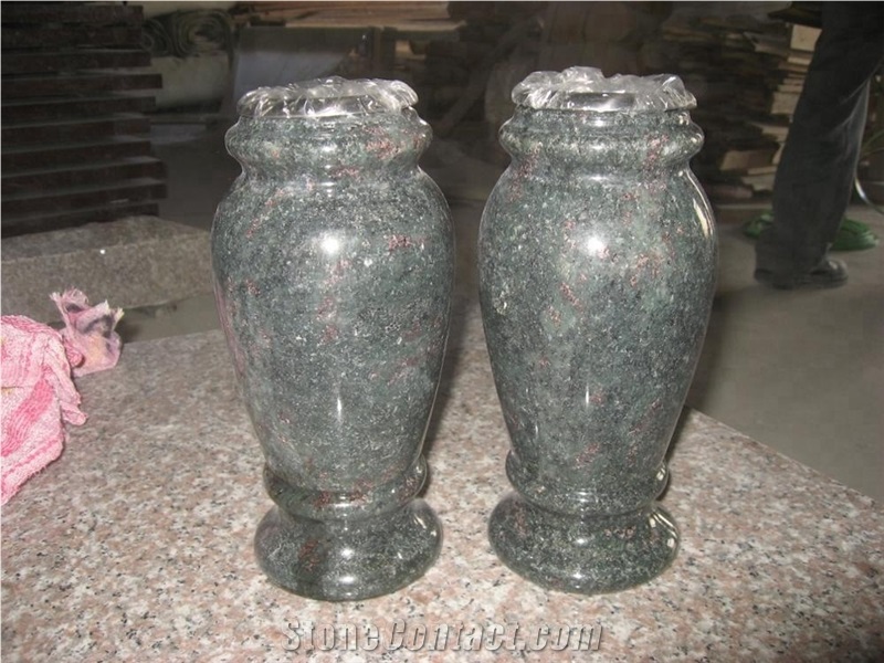 Simple Design Granite Tombstone Flower Vases