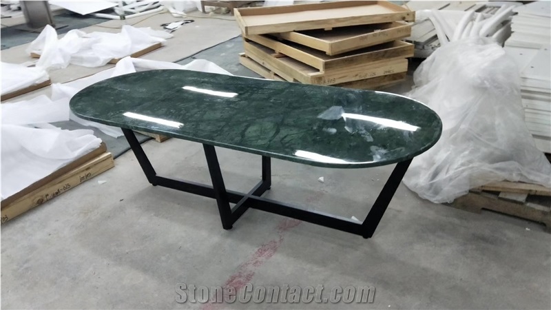 Stone Furniture Supplier Green Marble Coffee Table