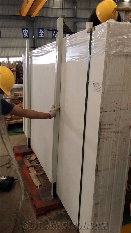 Super Absolute White Artificial Stone Slab Tile