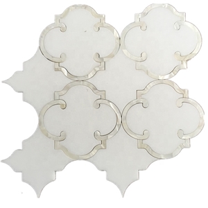 Thassos White Marble Mosaic Flower Designs