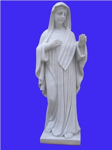 The Madonna Statue, White Marble Statue