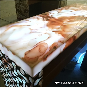 Translucent Stone Top Club Cafe Bar Counter