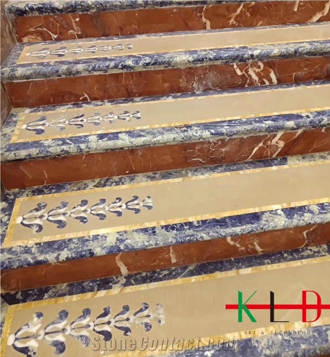 Waterjet Stairs Mosaic Pattern
