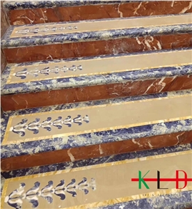 Waterjet Stairs Mosaic Pattern