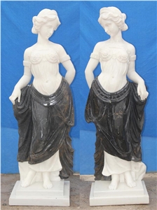 Western Human Statue White Marble Sculpture