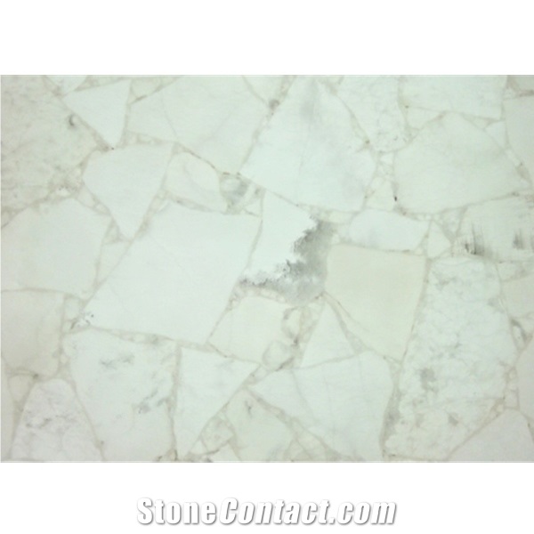 White Ice Agate Semiprecious Stone Slabs for Villa