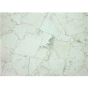 White Ice Agate Semiprecious Stone Slabs for Villa