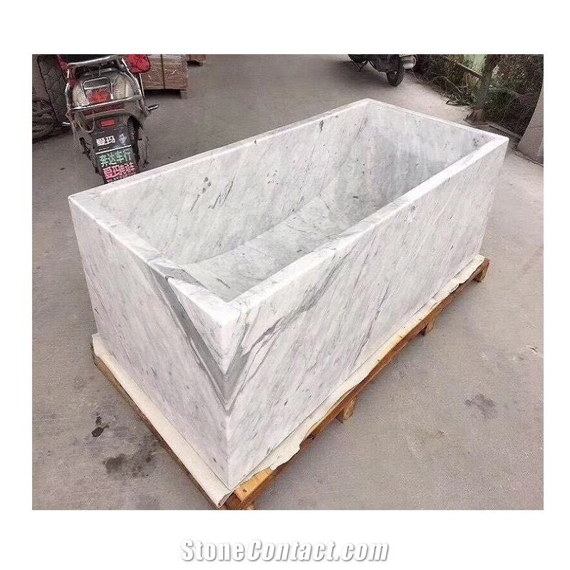 White Marble Natural Stone Bathtub for Sale