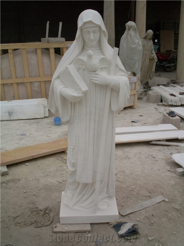 White Marble Pastor,Jesus Human Sculptures