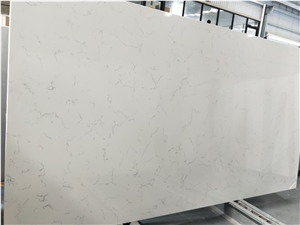 White Middle Carrara Quartz Stone Big Slab