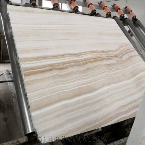 White Onyx With Straight Vein For Walls Tabletops