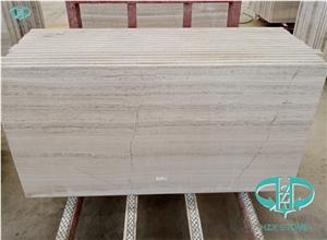 White Wood Marble Cut-To-Size Tile for Flooring