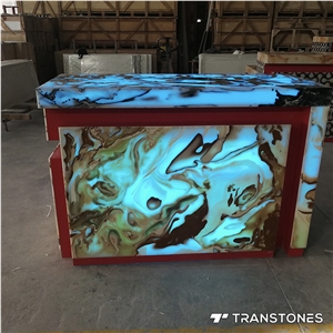 Wholesale Artificial Alabaster Cafe Table for Bar