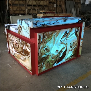 Wholesale Artificial Alabaster Cafe Table for Bar