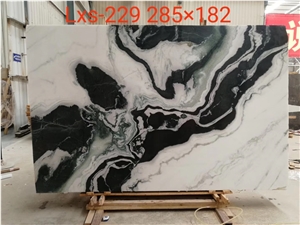 Wholesale Panda White Marble Slab Stone for Indoor