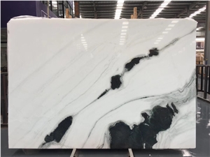 Wholesale Panda White Marble Slab Stone for Indoor