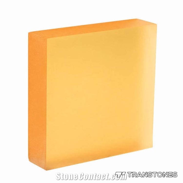 Yellow Removable Matte Acrylic Plastic Table Top