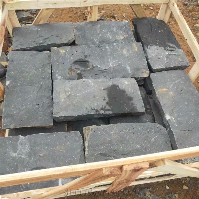 Zhangpu Black Basalt Paving Stone Natural Split