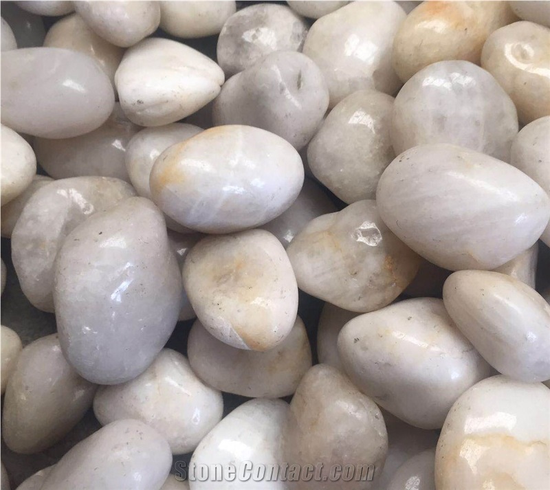 High Polished White River Cobbles Pebble Stone